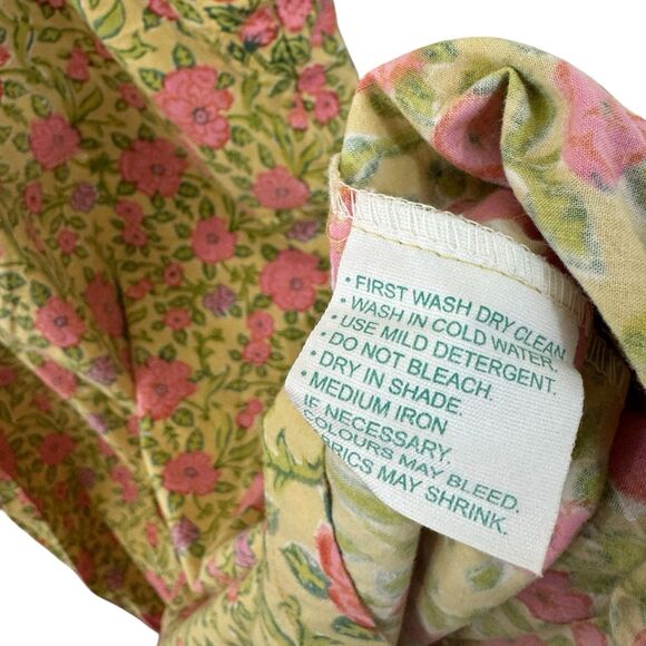 Kilol X-Large Hand Block Large Kaftan Dress Pockets Floral Pullover Womens - Picture 4 of 15